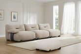 Antique Style Retro Straight Row Fabric Sofa – High Rebound