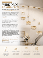 Chandelier Wire Drop Length Customisation Adjustable Hanging Length Service