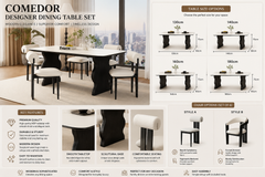 Comedor Designer Dining Table Set