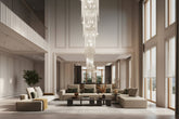 Crystal Pendants Staircase Chandelier – Luxury Multi-Tier LED, 8 Sizes up to D48×H520 cm