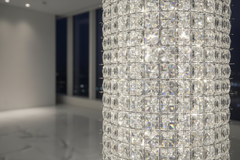 Crystal Spiral Staircase Chandelier – Luxury LED Pendant Light for Villa