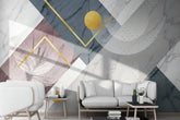3D Jazz White Light Geometric Wallpaper for Home Wall Decor