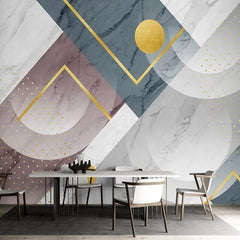 3D Jazz White Light Geometric Wallpaper for Home Wall Decor