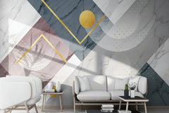 3D Jazz White Light Geometric Wallpaper for Home Wall Decor