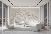 3D Tree Curved Branches Wallpaper Mural