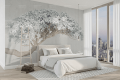 Elegant 3D Tree Wallpaper Mural