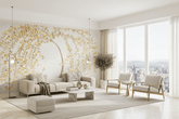3D Yellow Tree Wallpaper Mural