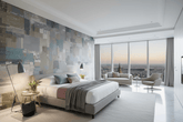 Abstract Brush Squares Wallpaper Mural