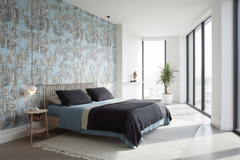 Abstract Rustic Blues Wallpaper Mural