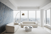 Abstract Wave Swirl Wallpaper Mural
