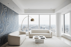 Abstract Wave Swirl Wallpaper Mural