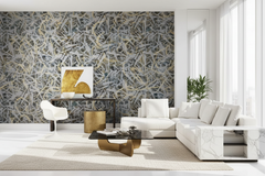 Abstract Yellow Textures Wallpaper Mural