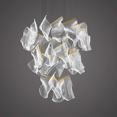 Acrylic Chandelier – 3 to 18 Lights in White & Warm Light