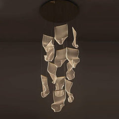 Acrylic Chandelier – 3 to 18 Lights in White & Warm Light