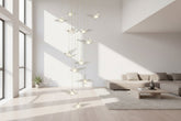 Acrylic Glass Hummingbirds Staircase Chandelier – Artistic LED Pendant, 3 to 30 Heads