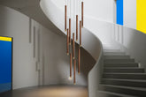 Aluminium Minimalist LED Staircase Chandelier – Coffee Silver or Gold, 1 to 10 Heads, 3 Colour Modes