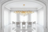 Artpad Rectangular Crystal Chandelier – Iron & G9, Semi-Flush, CCC & CE, 3-Year Warranty