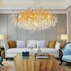 Artpad Rectangular Crystal Chandelier – Iron & G9, Semi-Flush, CCC & CE, 3-Year Warranty
