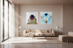 Astronaut 3D Neon Wall Art with LED 3D – Bold & Customizable Space-Inspired Design
