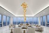 Autumn Leaves Fall Crystal Staircase Chandelier – Plated Crystal LED, Warm, Cool & Tri-Colour