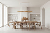 Bamboo Wood Globe Bar LED Pendant Light – Natural Bamboo, CCC & CE, 2-Year Warranty