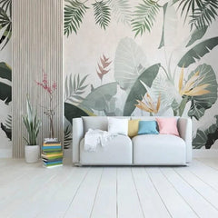 Banana Leaves Tropical Wallpaper Mural