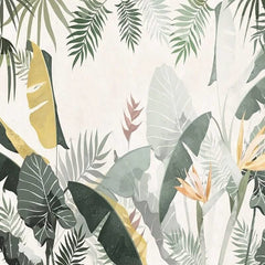 Banana Leaves Tropical Wallpaper Mural