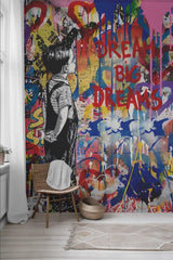 Banksy Dream Big Dreams Wallpaper