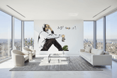 Banksy Einstein Just Google it Wallpaper Mural