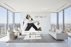 Banksy Einstein Just Google it Wallpaper Mural