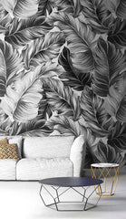 Black Beauty Leaves Wallpaper Mural