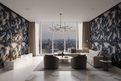 Black Shadow Leaves Wallpaper Mural