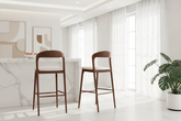 Black Walnut Solid Wood Bar Counter Chair – Minimalist Elegance
