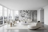 Black & White Flowers Rush Wallpaper Mural