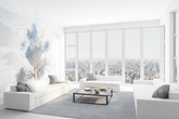 Blue Tree Sketch Wallpaper Mural