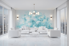 Blue Tree Theme Wallpaper Mural