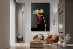 Bohemian Girl LED Wall Art Lamp – Modern Porch Decorative Light