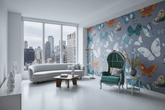 Butterfly Garden Bliss Wallpaper Mural