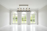Candles Chandelier for Kitchen Island – Amber & Gray, 8 & 10 Light Configurations