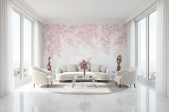 Cherry Tree Pink Flowers Wallpaper Mural