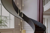 Circular Cone Staircase Chandelier – Modern LED Pendant, 1 to 25 Lights, 3 Colour Modes