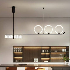 Circular Rings LED Hanging Light for Kitchen Island – 4 & 5 Ring Configurations