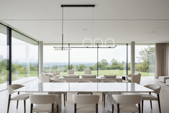 Circular Rings LED Hanging Light for Kitchen Island – 4 & 5 Ring Configurations