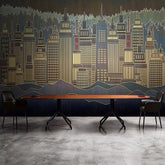 City Buildings Wallpaper for Home Wall Decor