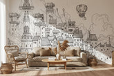 Cityscape Adventures Kids Wallpaper Mural