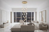 Cones Staircase Chandelier – 1 to 15 Lights in White & Warm Light