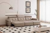 Convertible Sofa Bed – Multifunctional Leather Sofa Set, 2-in-1 Design