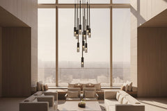 Copper Crystal Hollow Spiral Staircase Chandelier – Luxury Modern LED, 1 to 12 Heads
