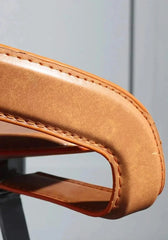 Counter Ergonomic Swivel Bar Chair for Kitchen Island – Brown, Black, Red, White & Mud