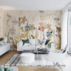 Countryside Flowers Wallpaper Mural: Enhance Your Space